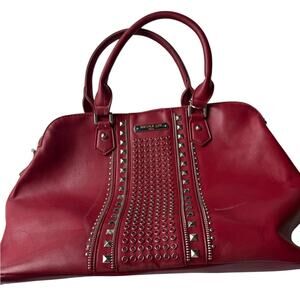 Nicole Lee Studded Boston Bag Blood Rich Red Y2K Retro Whimsygoth